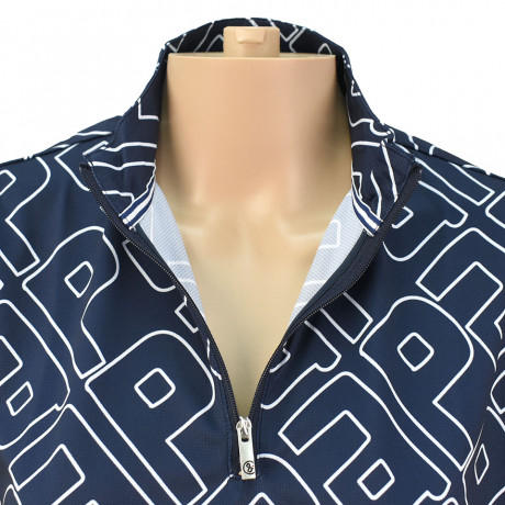 半袖ハーフジップハイネックプリントシャツ AFS9512Q2(2022年春夏モデル) NV