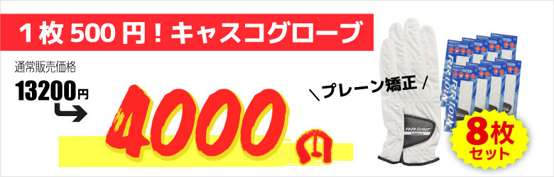 キャスコグローブ8枚セット 4,000円