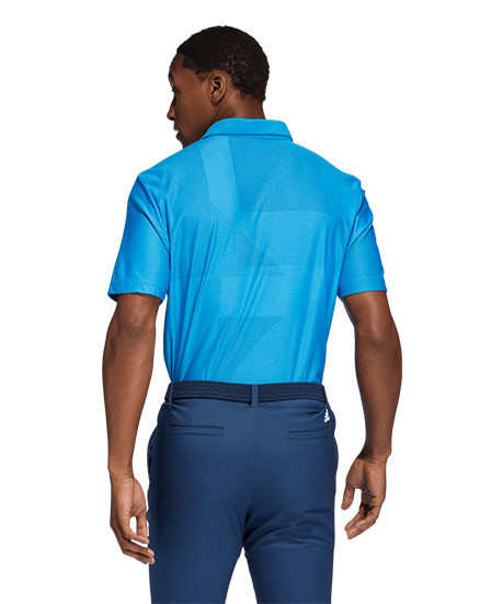 グラフィックジャカード 半袖シャツ QD186 ブルーラッシュ/クルーネイビー｜ゴルフ用品・ゴルフウェアを探す｜ゴルフ・ドゥ