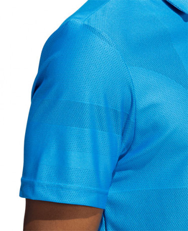 グラフィックジャカード 半袖シャツ QD186 ブルーラッシュ/クルーネイビー