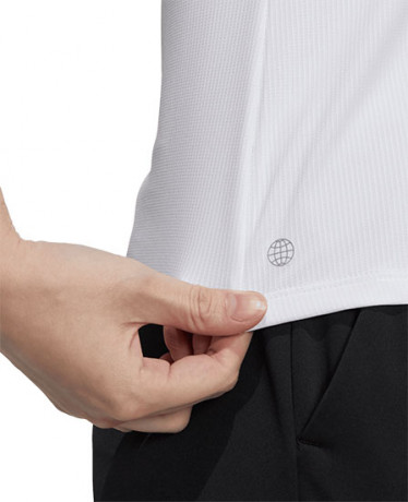 スリーストライプス 半袖ストレッチボタンダウンシャツ VS980 ホワイト