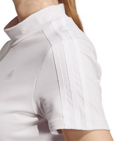 スリーストライプス 半袖モックネックシャツ ZF363 オールモストピンク