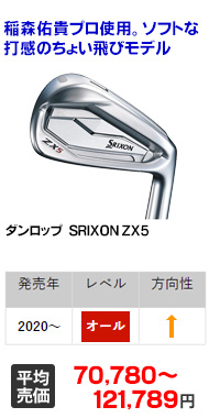 SRIXON ZX5｜ダンロップ｜アイアンセット｜中古ゴルフクラブを探す 